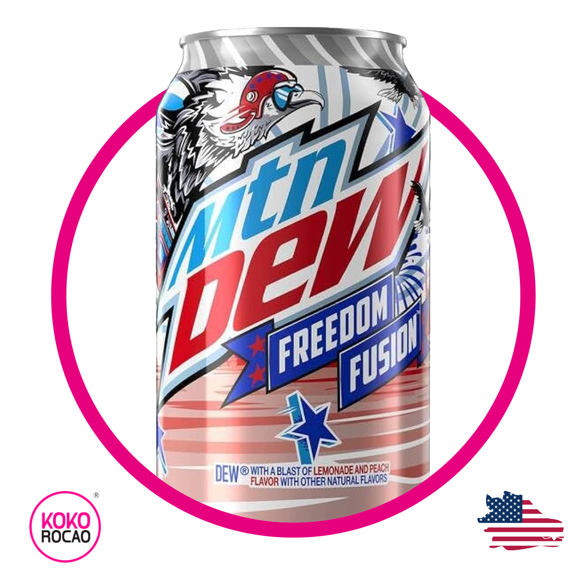 Lata de MTN Dew Freedom Fusion 355 ml