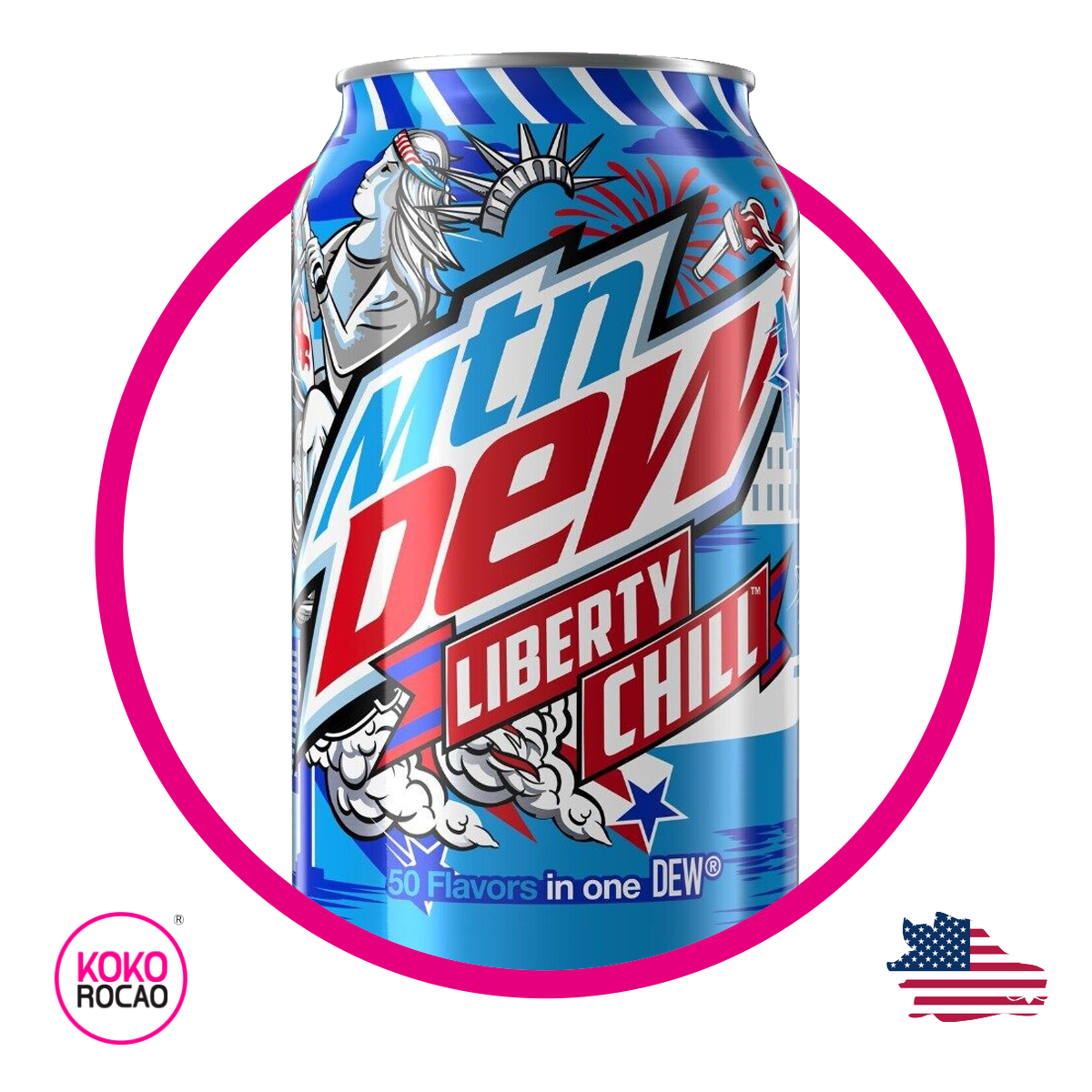 Lata de MTN Dew Liberty Chill 355 ml
