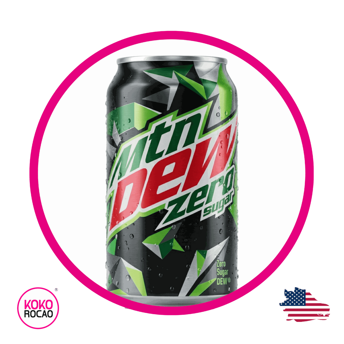 Lata de MTN Dew Zero Sugar 355 ml