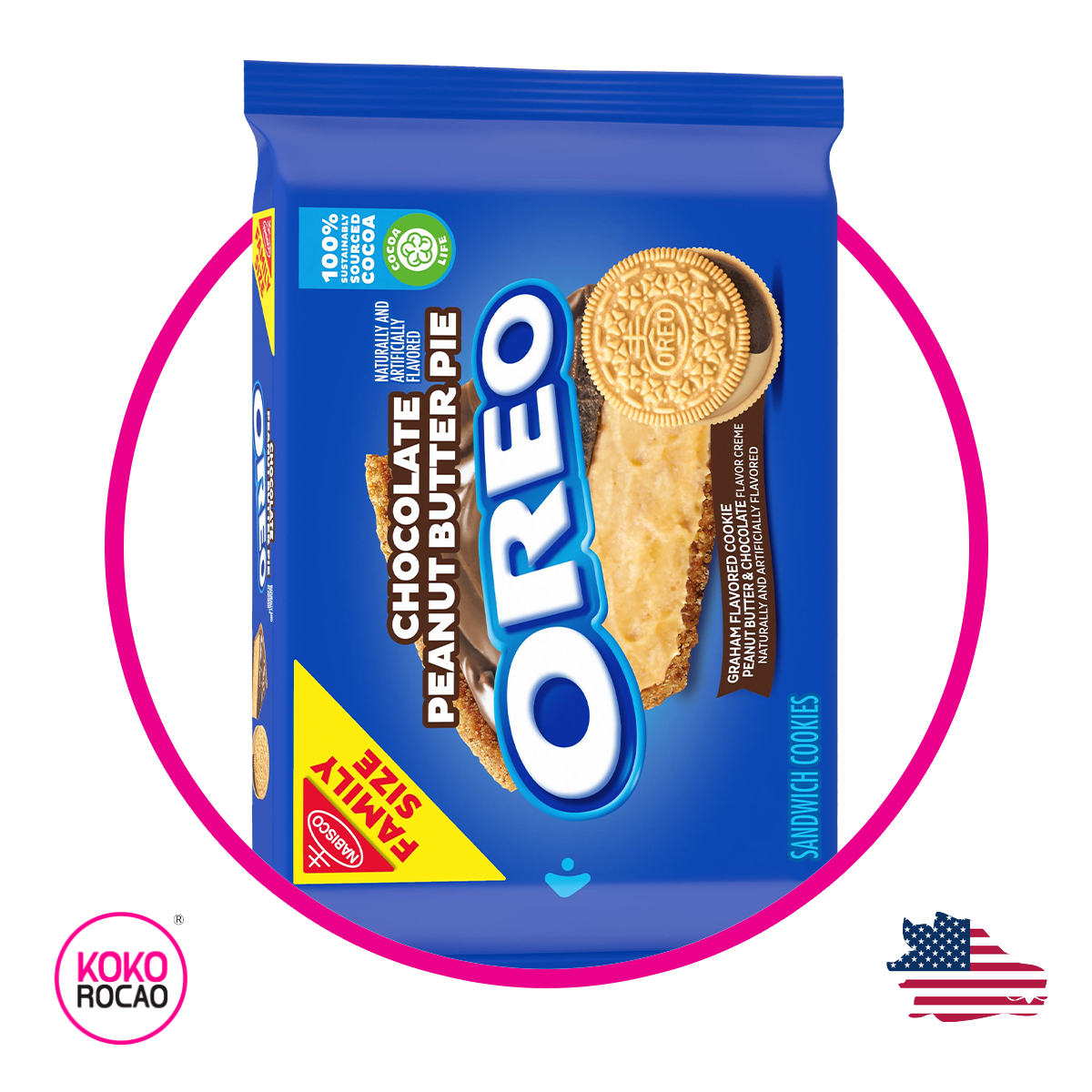 Caja de Nabisco Oreo Chocolate&Peanut Butter 482 g