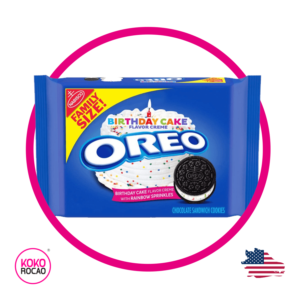 Caja de Nabisco Oreo Galletas Birthday Cake 482 g