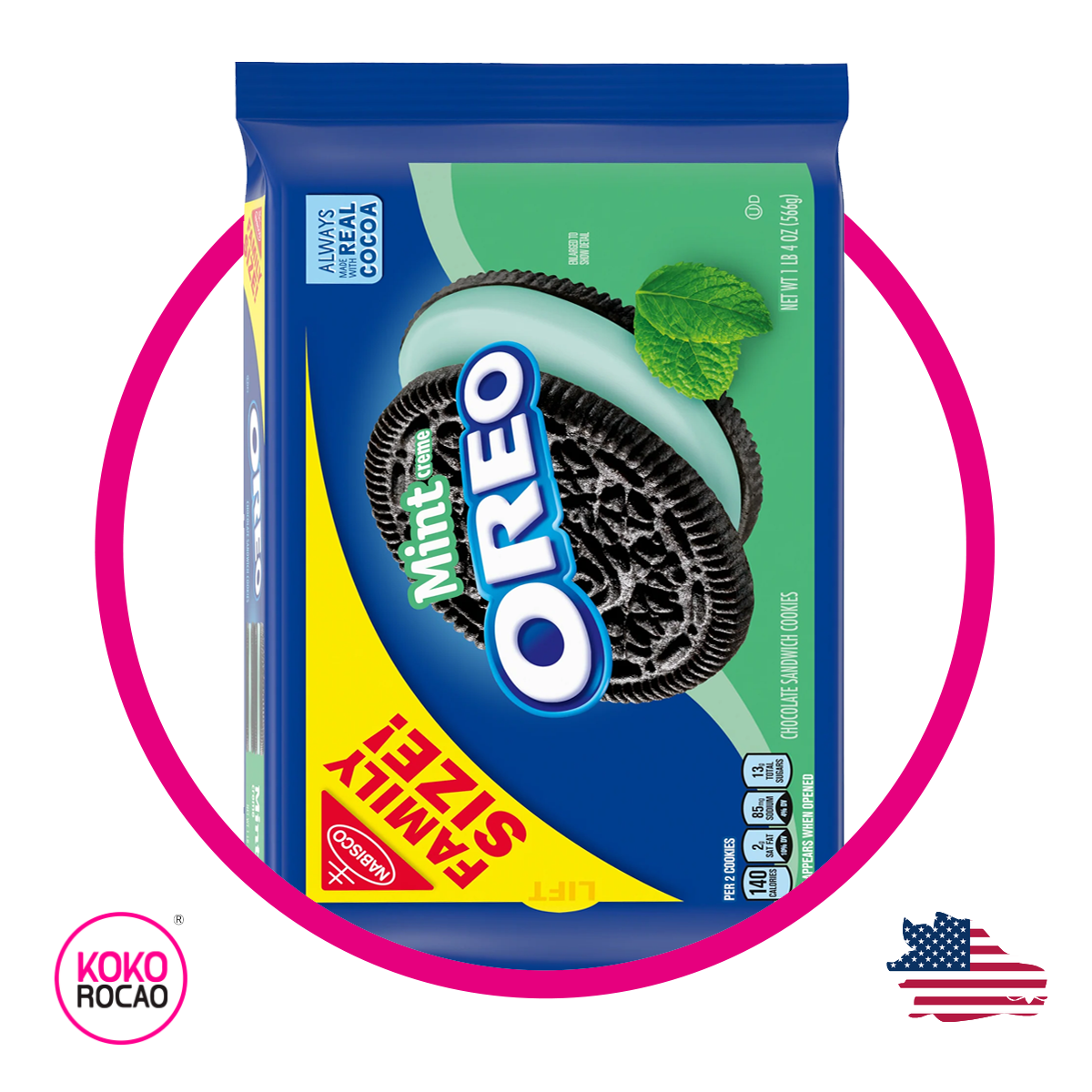 Bolsa de Nabisco Oreo Mint 530 g