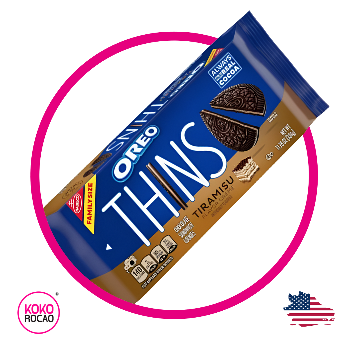 Bolsa de Nabisco Oreo Thins Tiramisú 334 g