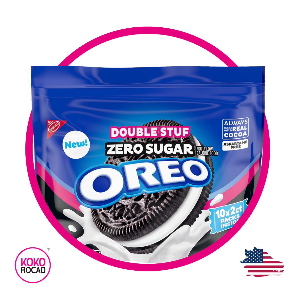 Bolsa de Nabisco Oreo Zero Sugar Double Stuff 290 g