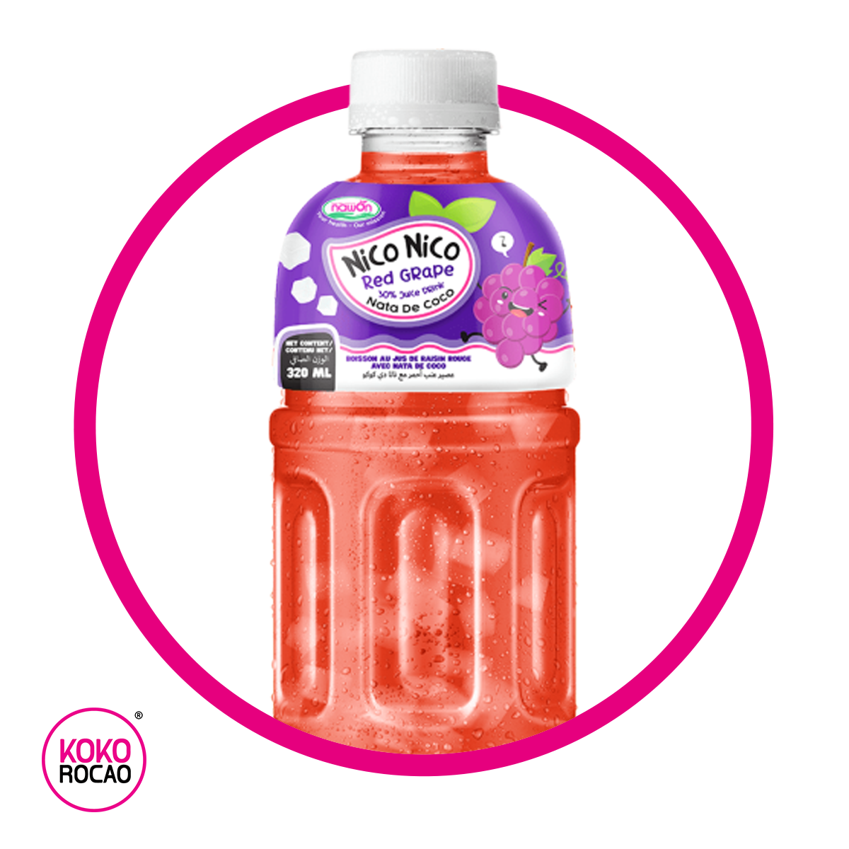 Botella de Nawon Nico Nico Grape 320 ml