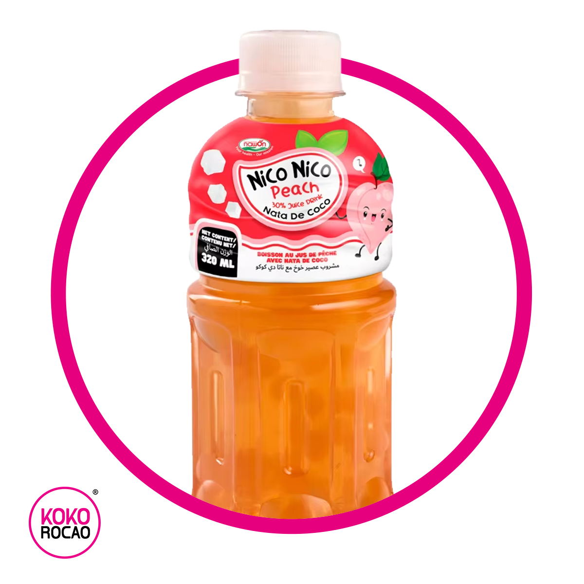 Botella de Nawon Nico Nico Peach 320 ml