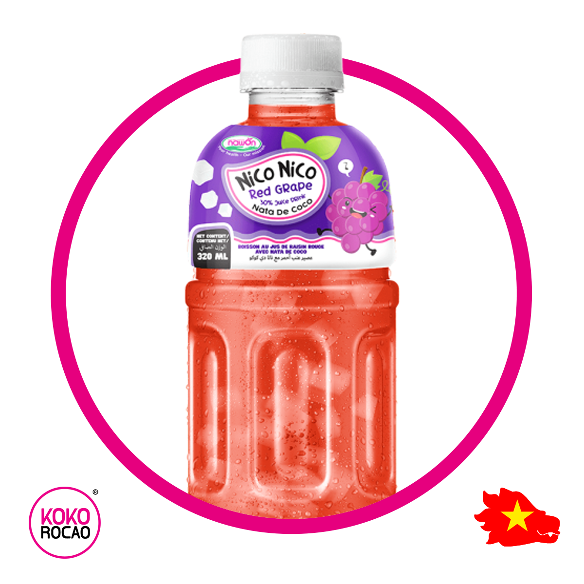 Botella de Nawon Nico Nico Grape 320 ml