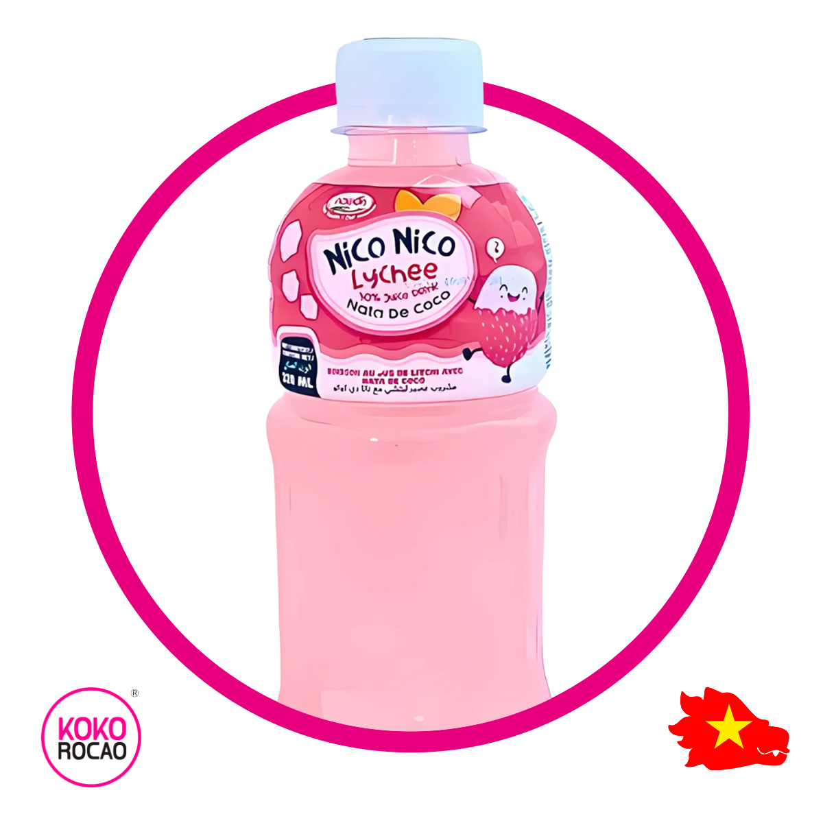 Botella de Nawon Nico Nico Lychee 320 ml