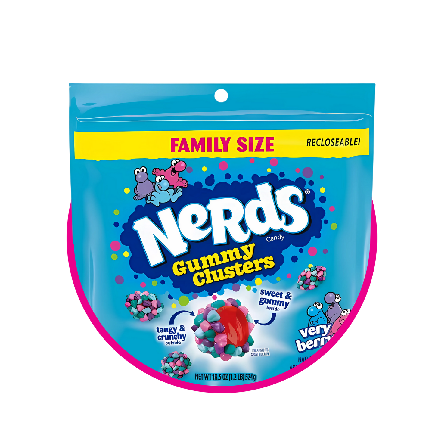 Bolsa de Nerds Clsuters Very Berry 524 g