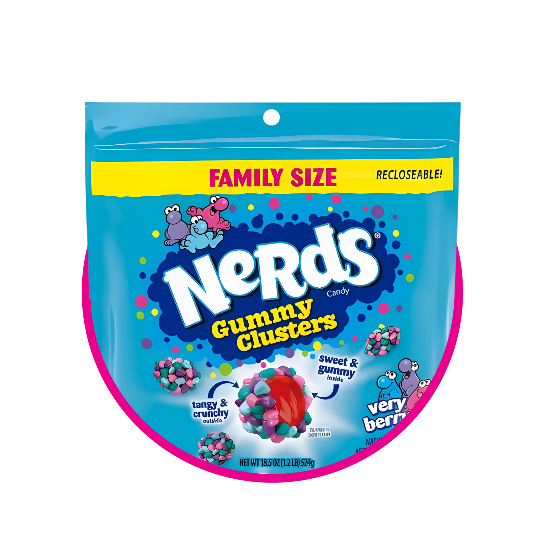 Bolsa de Nerds Clsuters Very Berry 524 g