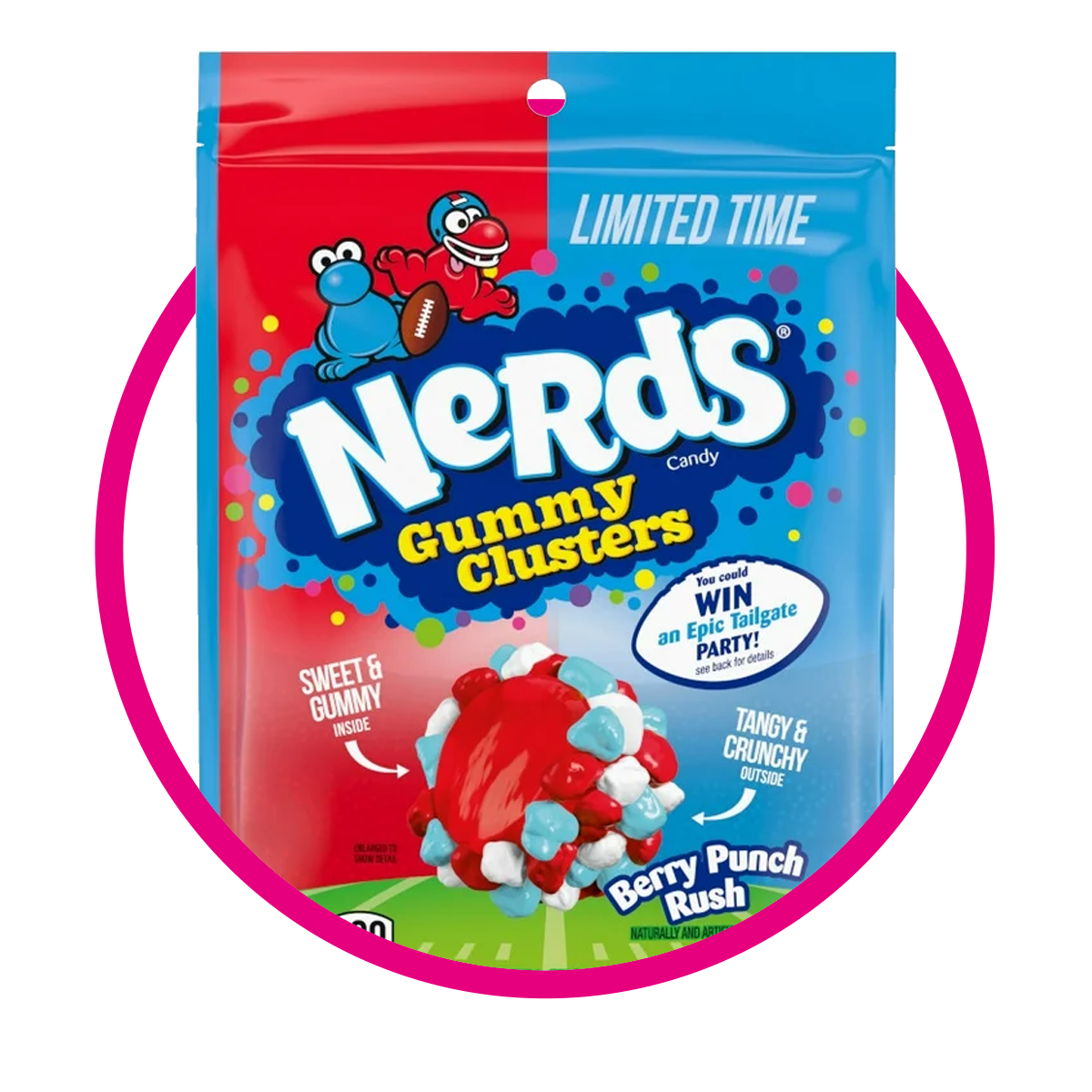 Bolsa de Nerds Clusters Berry Punch Rush 227 g