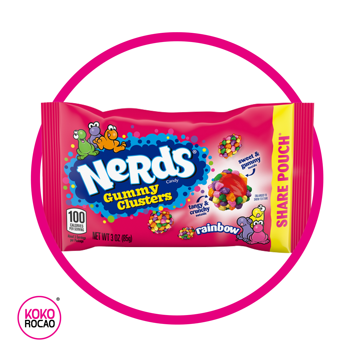 Bolsa de Nerds Clusters Rainbow 85 g
