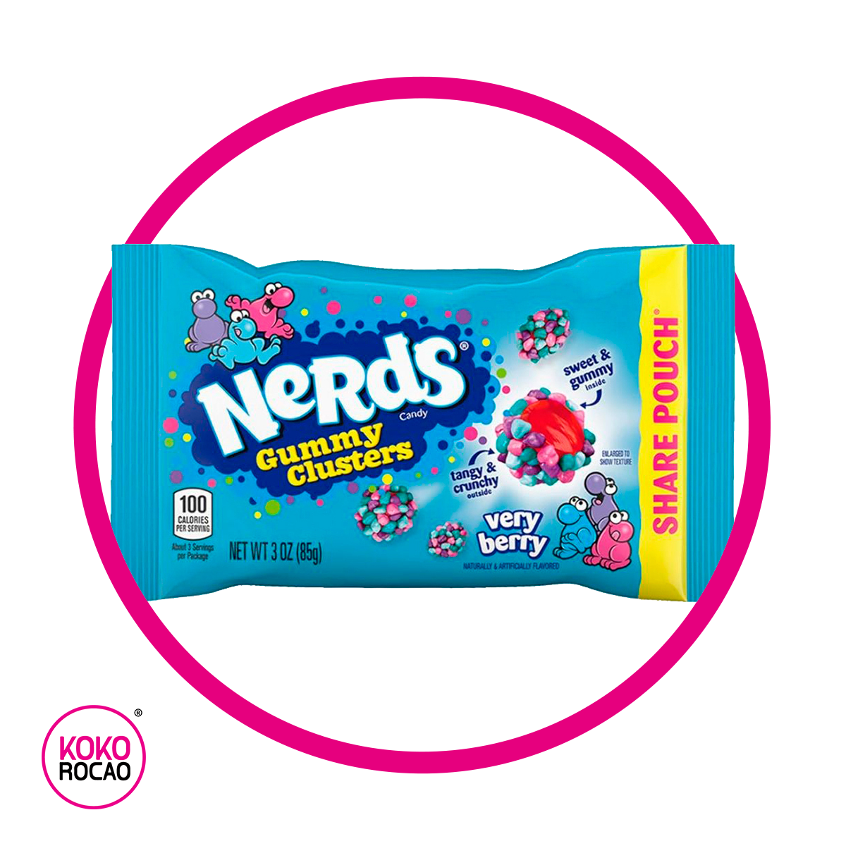 Bolsita de Nerds Clusters Very Berry 85 g