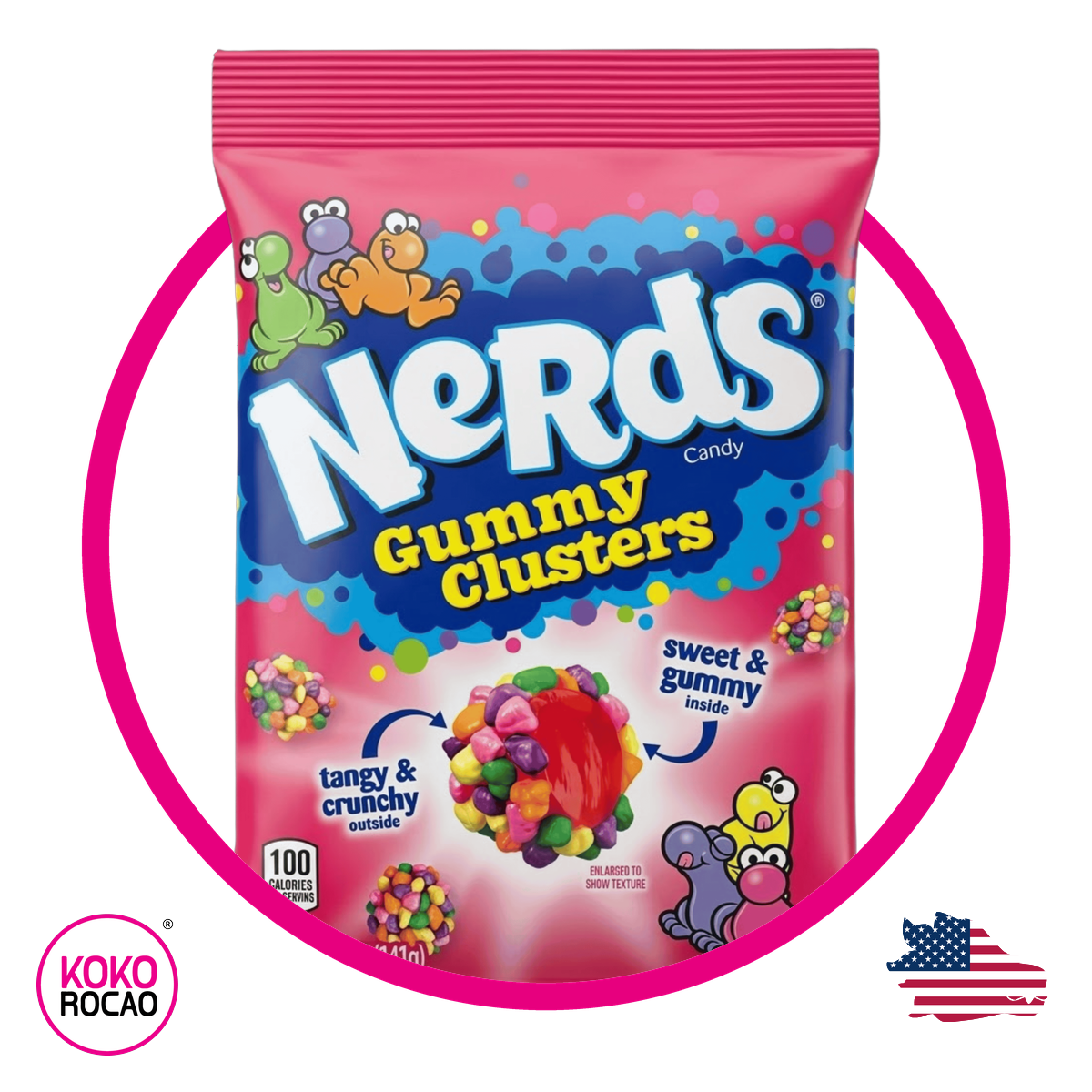 Bolsa de Nerds Clusters Rainbow 141 g