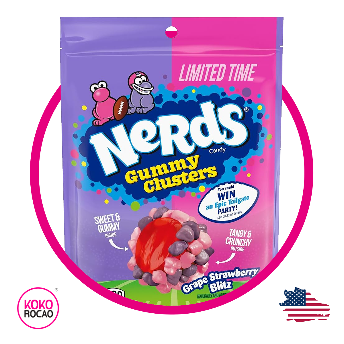 Bolsa de Nerds Clusters Grape Strawberry 227 g