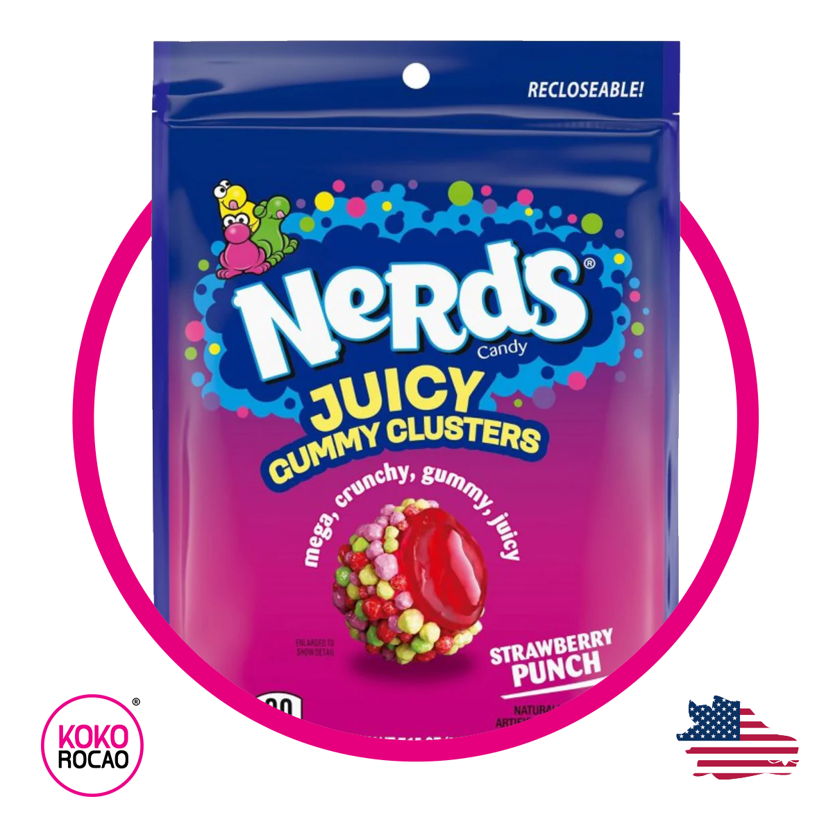 Bolsa de Nerds Clusters Juicy 202 g