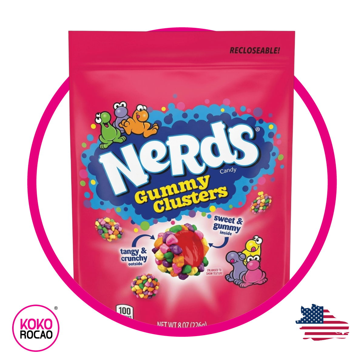 Bolsa de Nerds Clusters Rainbow 226 g