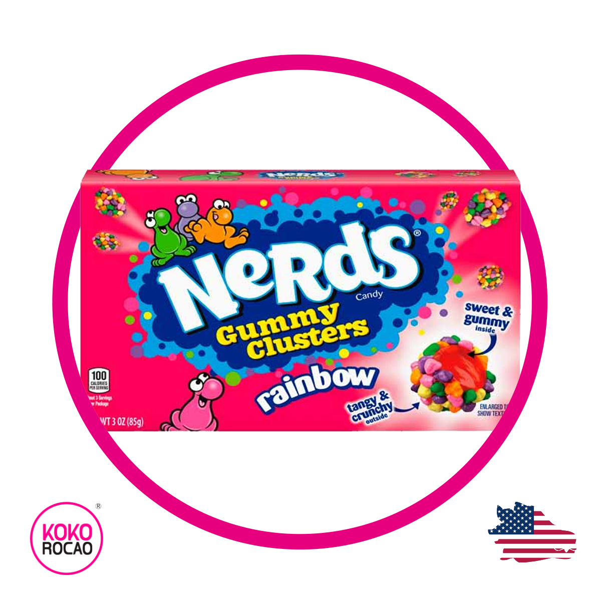 Caja de Nerds Clusters Rainbow 85 g