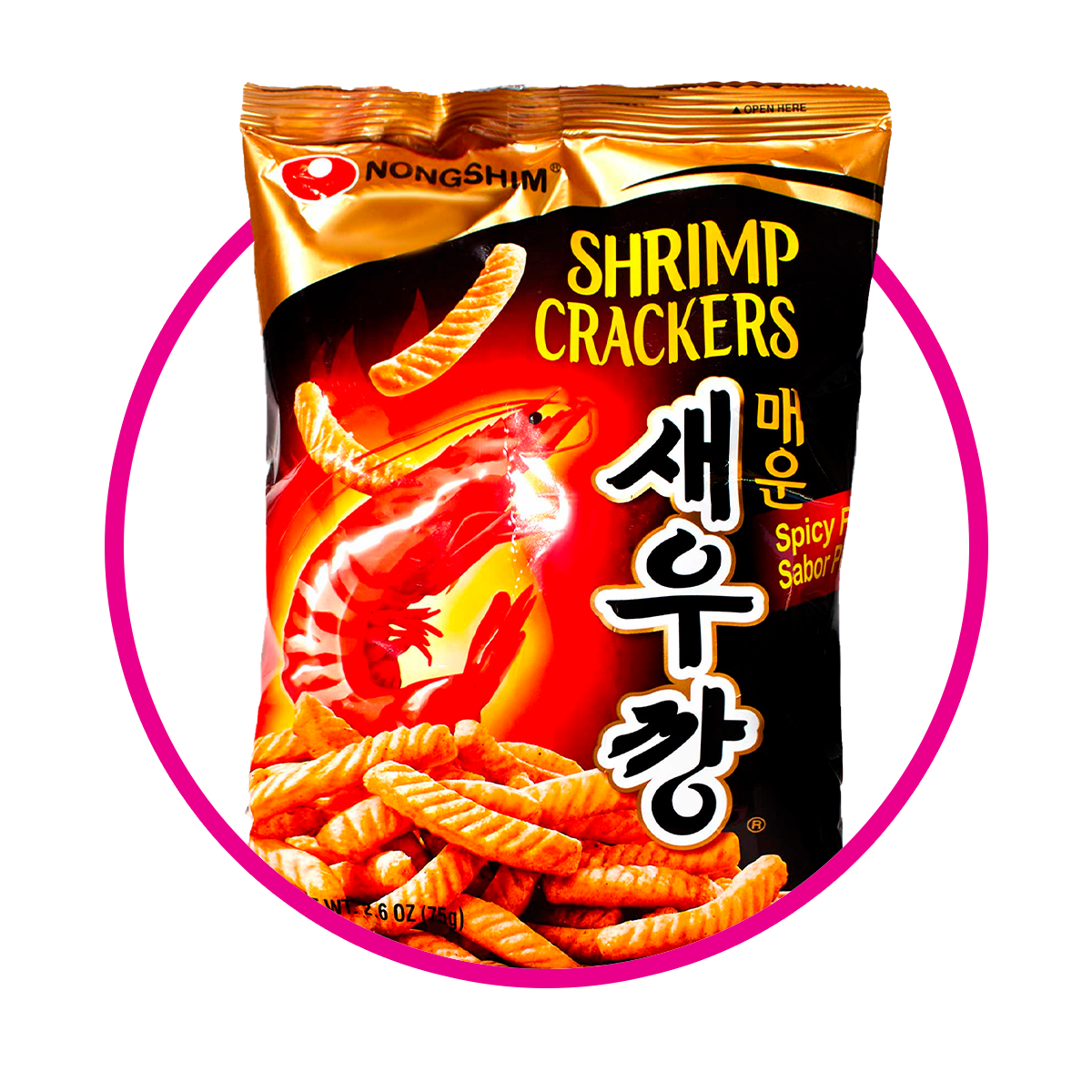 Bolsa de Nongshim Shrimp Spicy 75 g