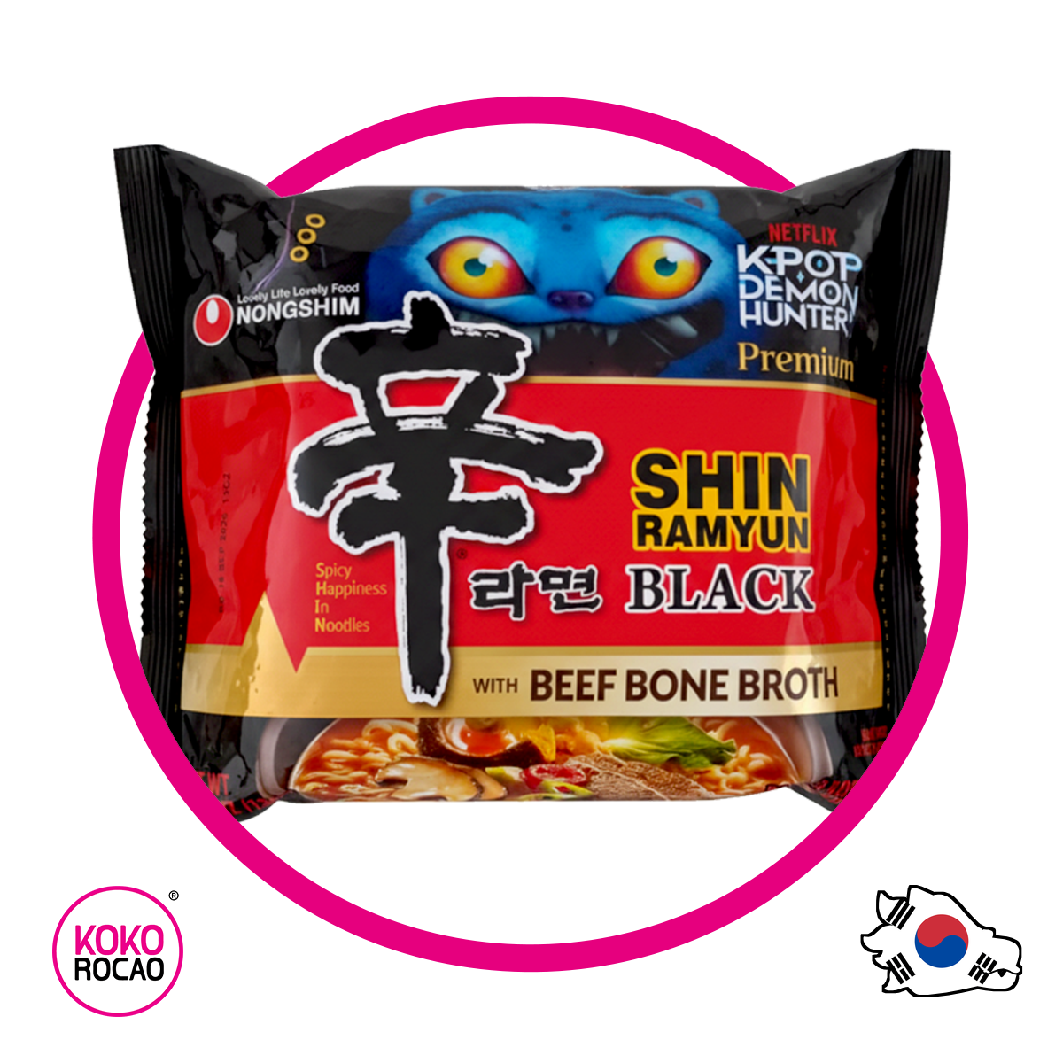 Bolsa de Nongshim Shin Ramyun Premium K-Pop Demon 130 g