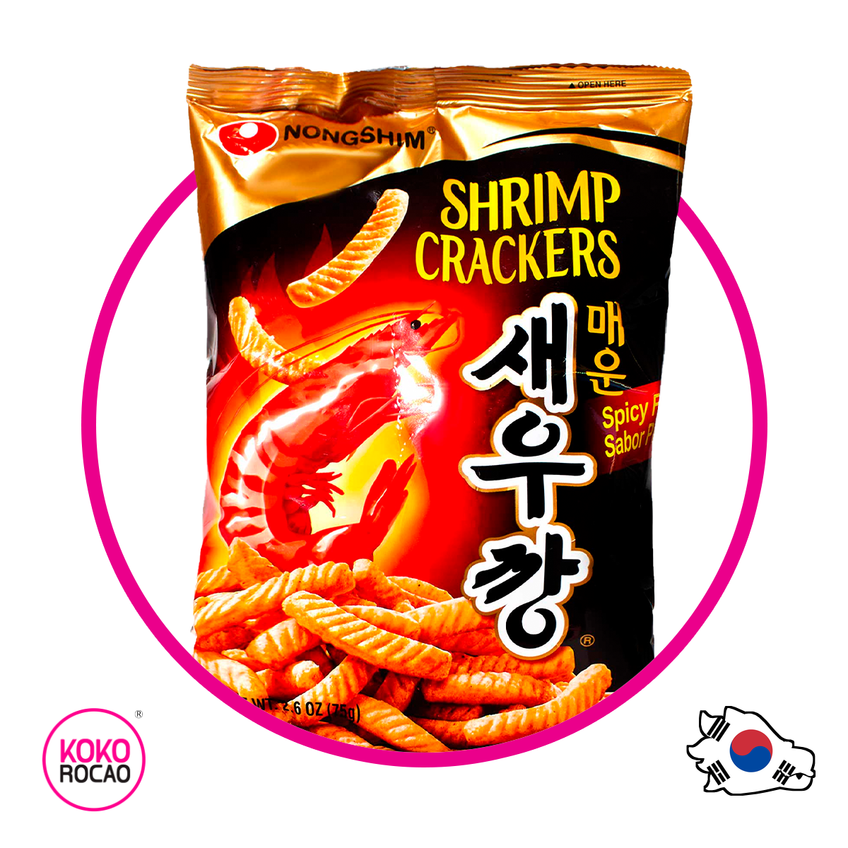 Bolsa de Nongshim Shrimp Spicy 75 g