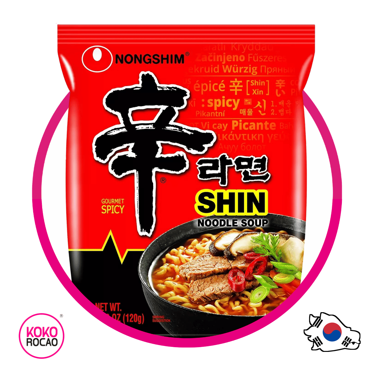 Bolsa de Nongshim Shin Ramyun Spicy 120 g