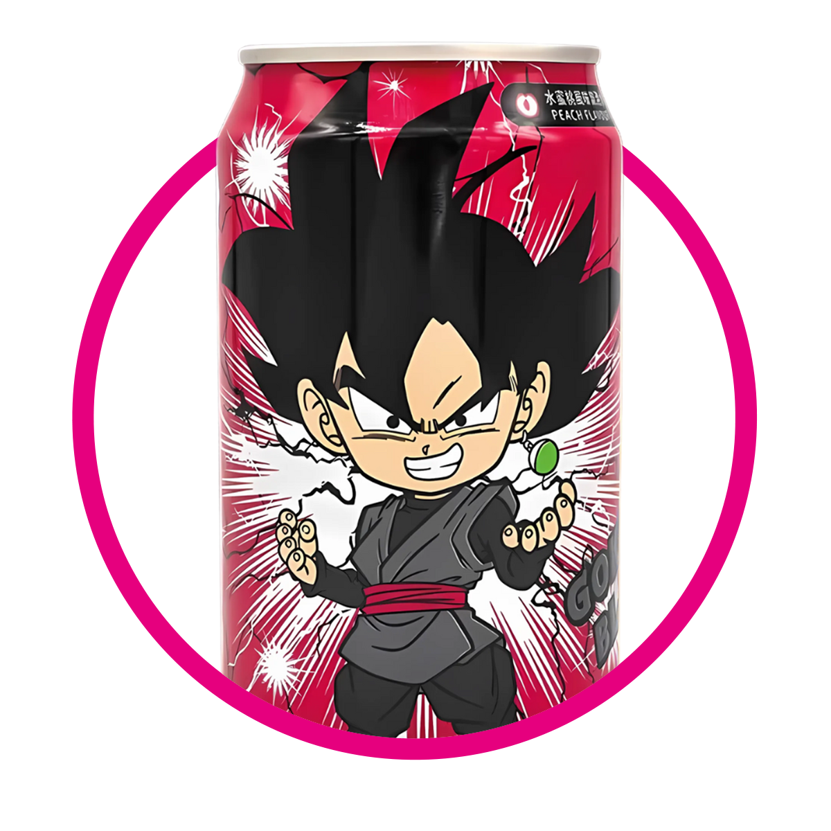 Lata de Oceanboomb Goku Black Peach Sparkling Water