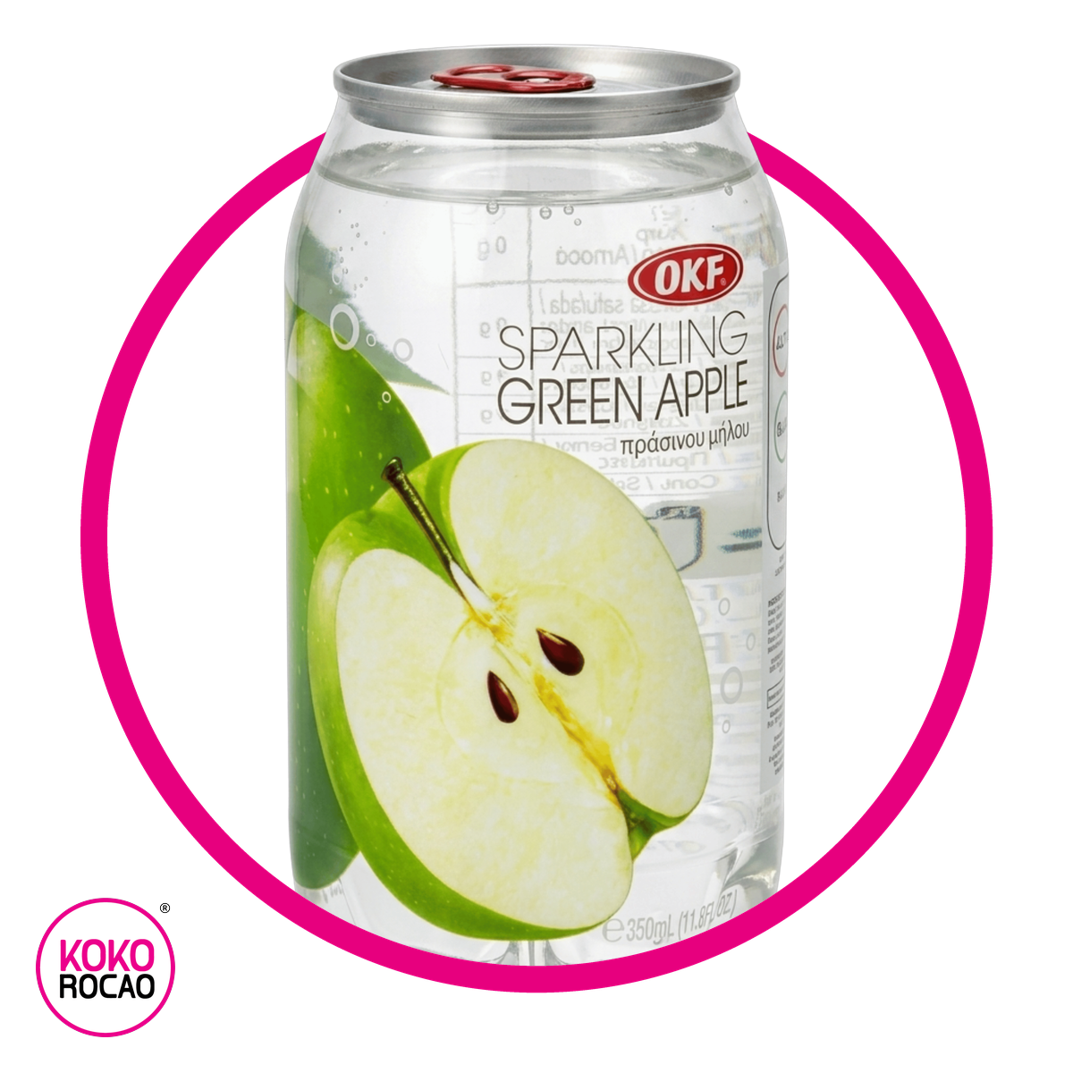 Lata de OKF Apple Sparkling Water 350 ml