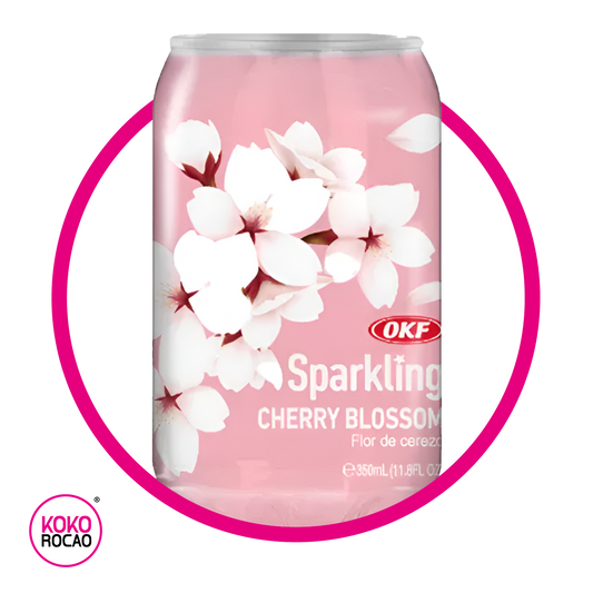 Lata de OKF Cherry Blossom Sparkling Water 350 ml