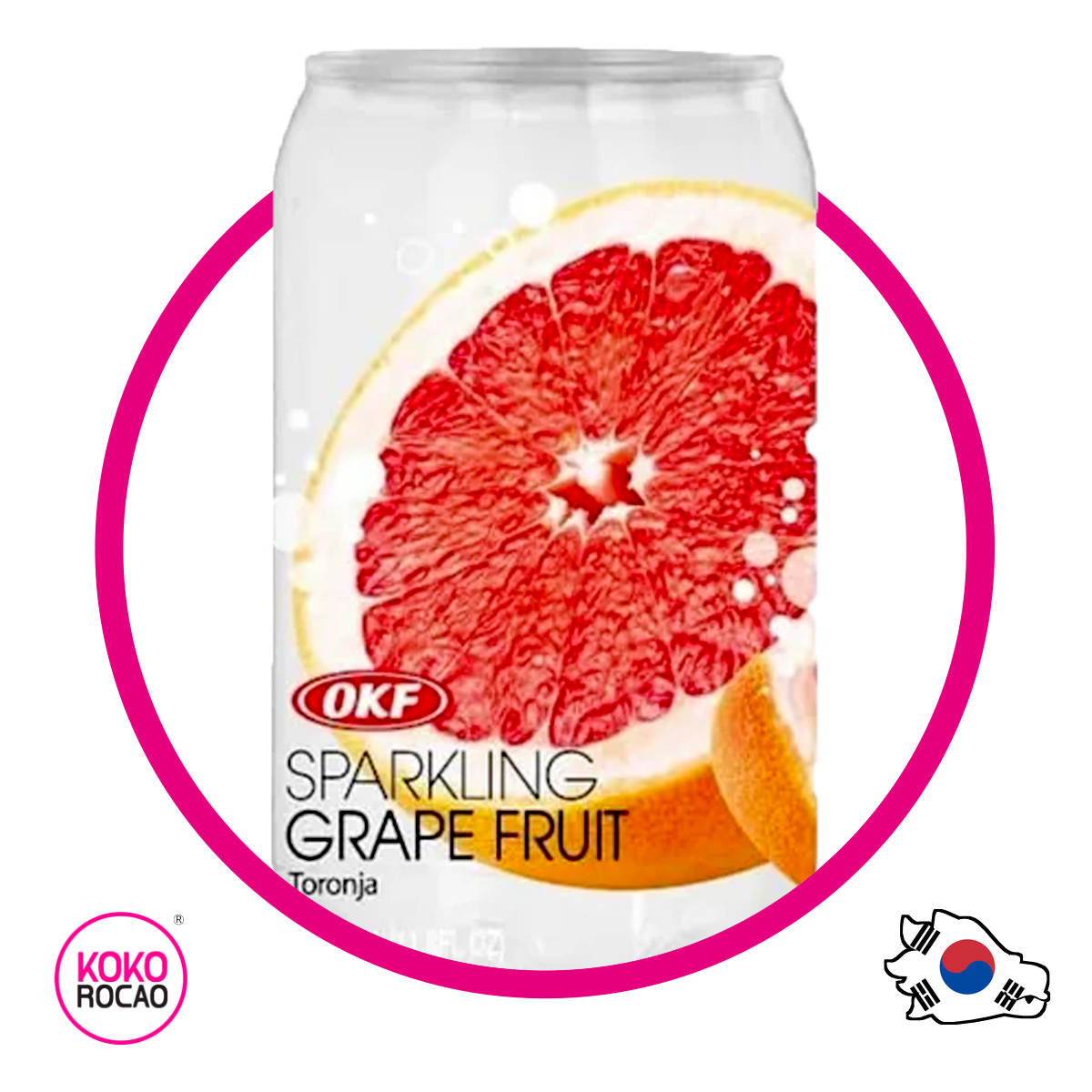 Lata de OKF Sparkling Toronja 350 ml