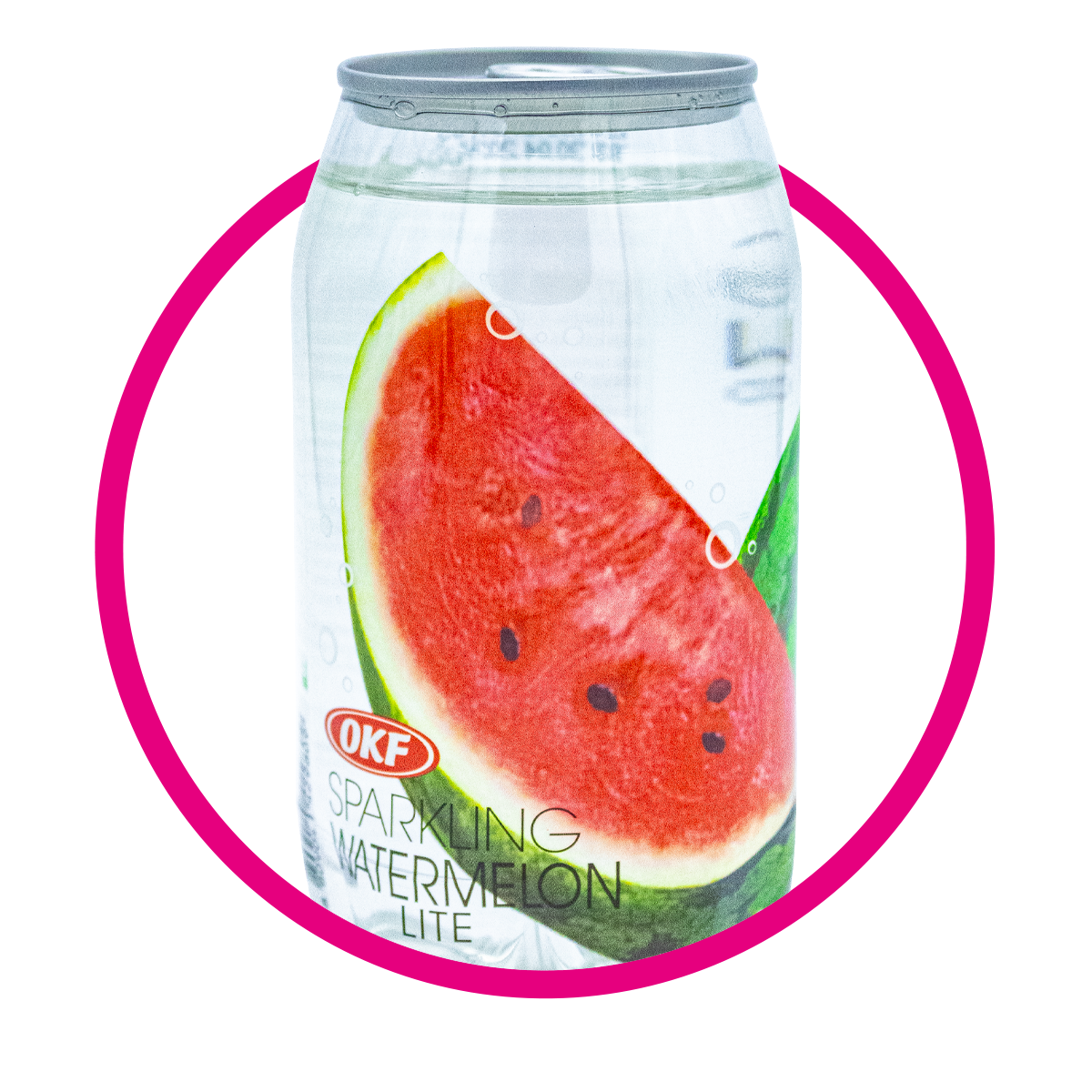 Lata de OKF Watermelon Sparkling Water 350 ml