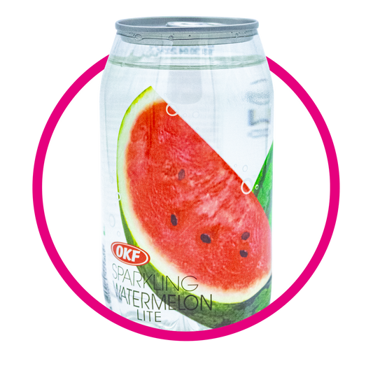 Lata de OKF Watermelon Sparkling Water 350 ml