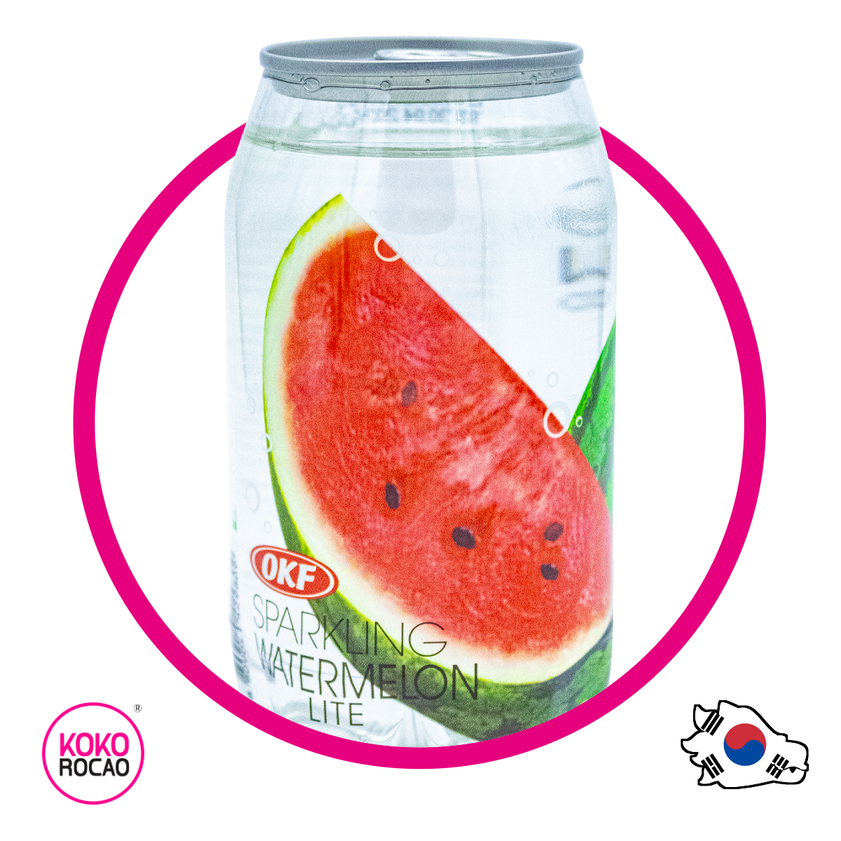 Lata de OKF Watermelon Sparkling Water 350 ml