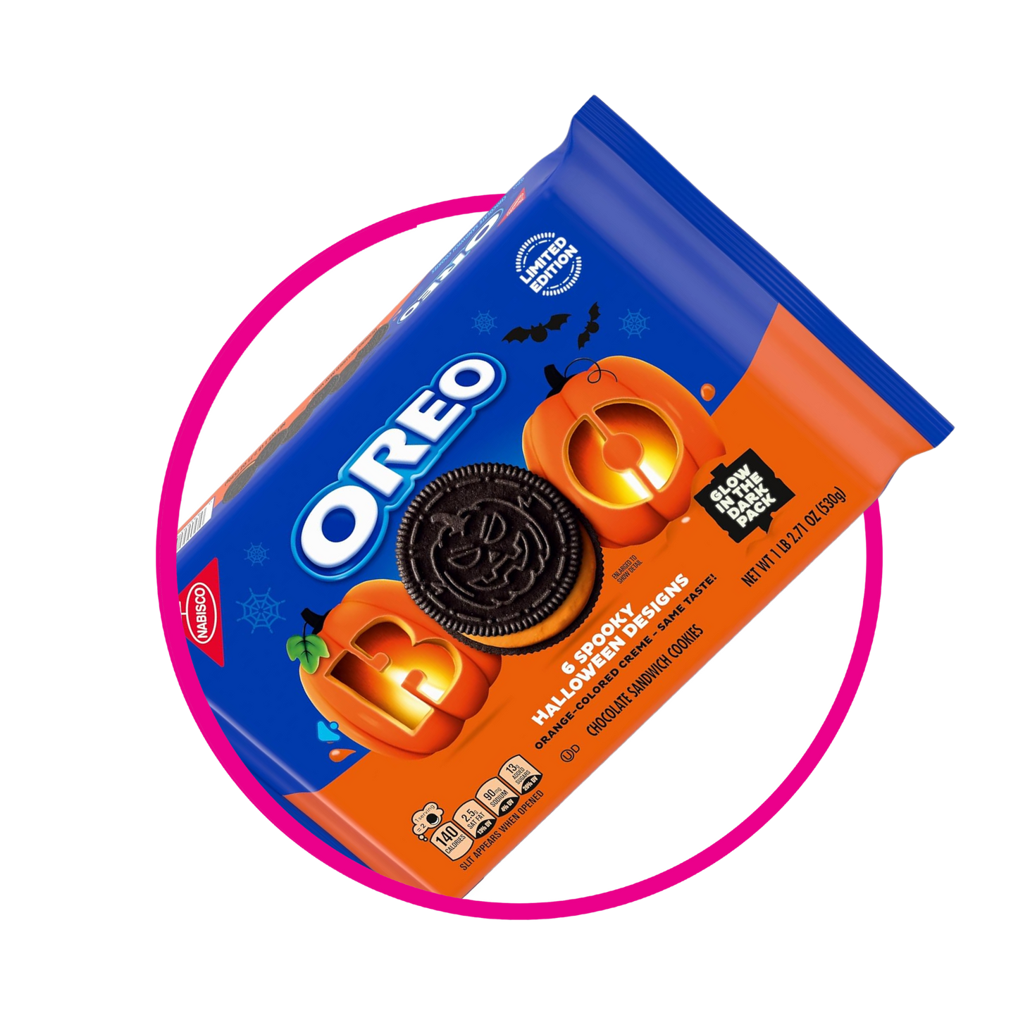 Caja de Nabisco Oreo Boo Spooky Halloween 530 g