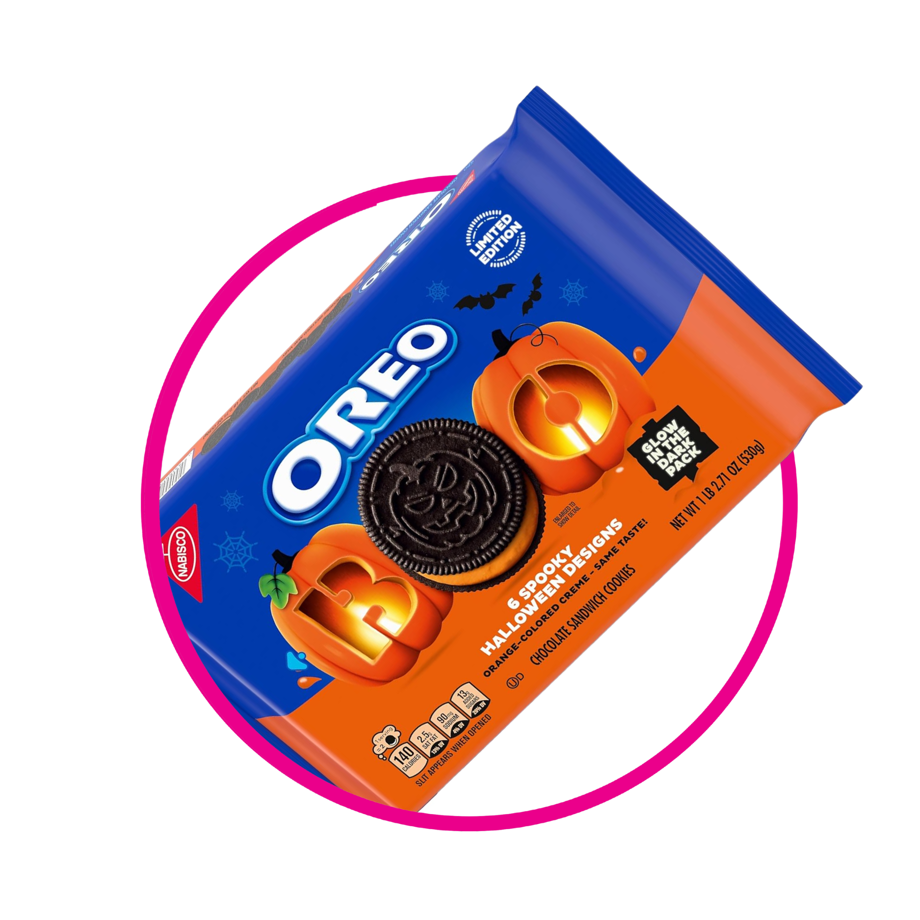 Caja de Nabisco Oreo Boo Spooky Halloween 530 g