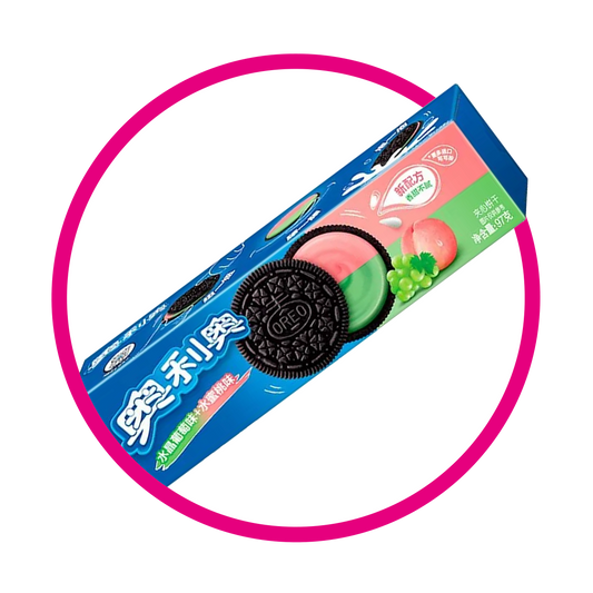 Caja de Oreo Chinas Durazno y Uva 97 g