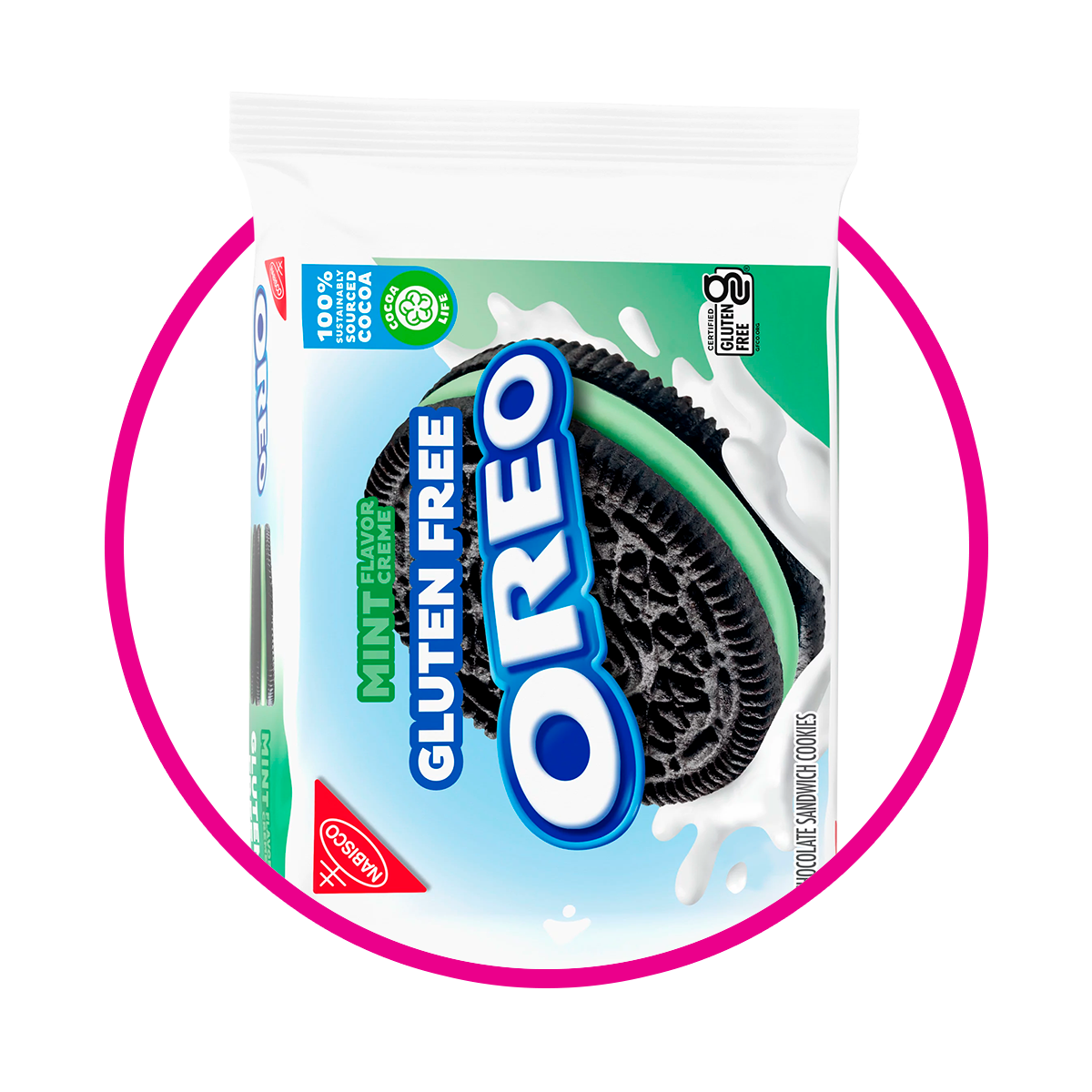 Bolsa de Nabisco Oreo Mint Gluten Free 353 g