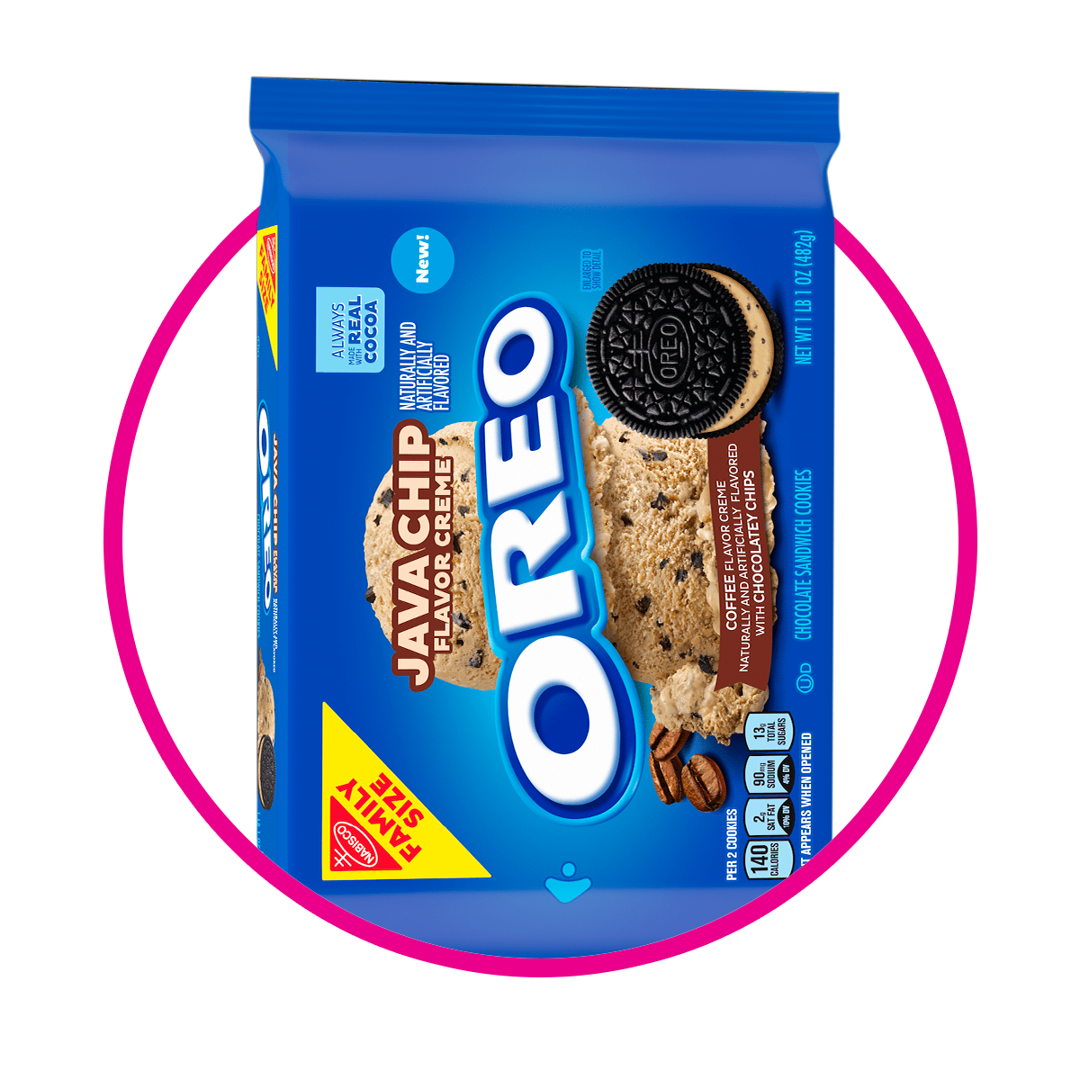 Bolsa de Nabisco Oreo Java Chip 482 g