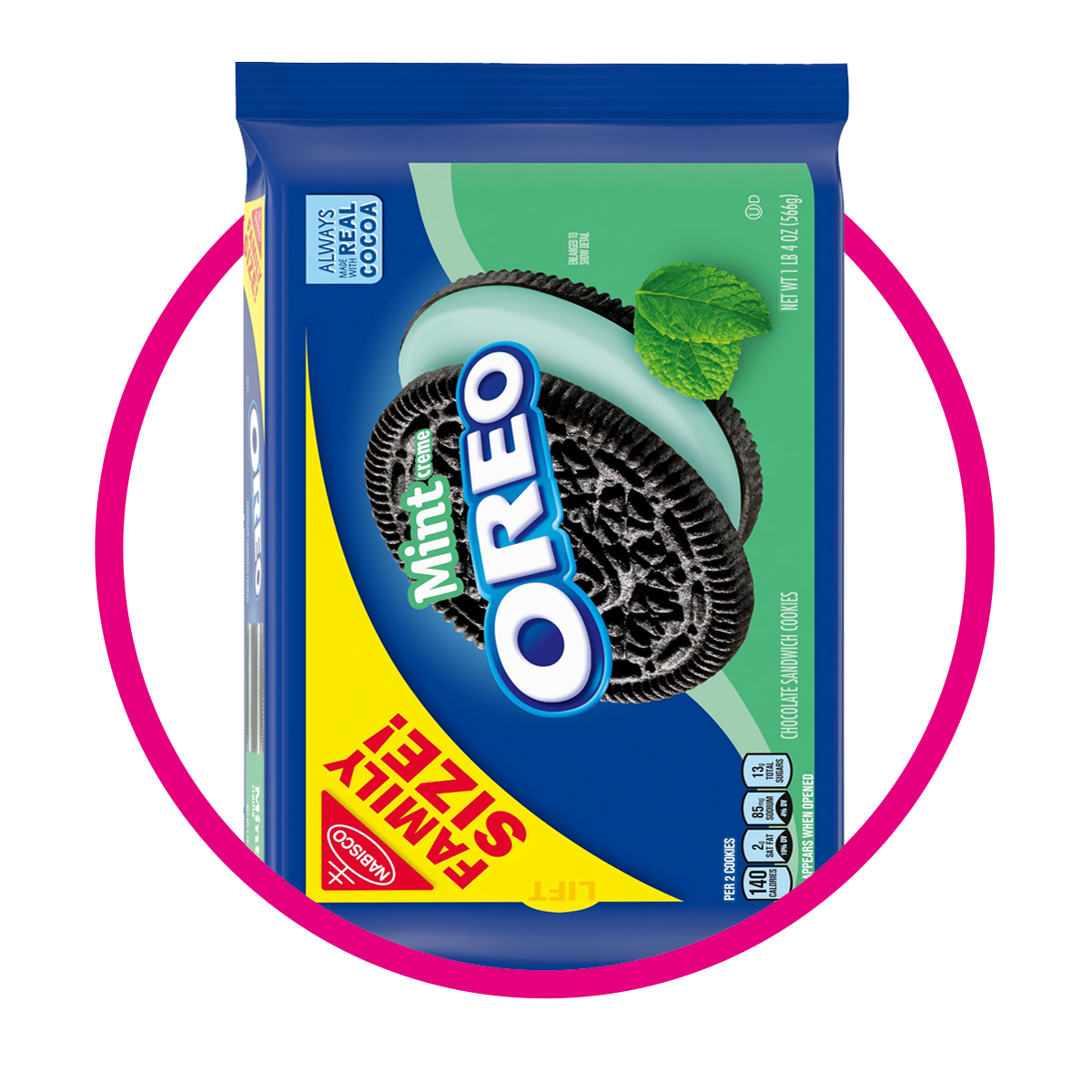 Bolsa de Nabisco Oreo Mint 530 g