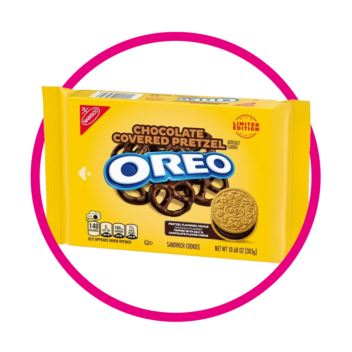Bolsa de Oreo Pretzel Covered 303 g