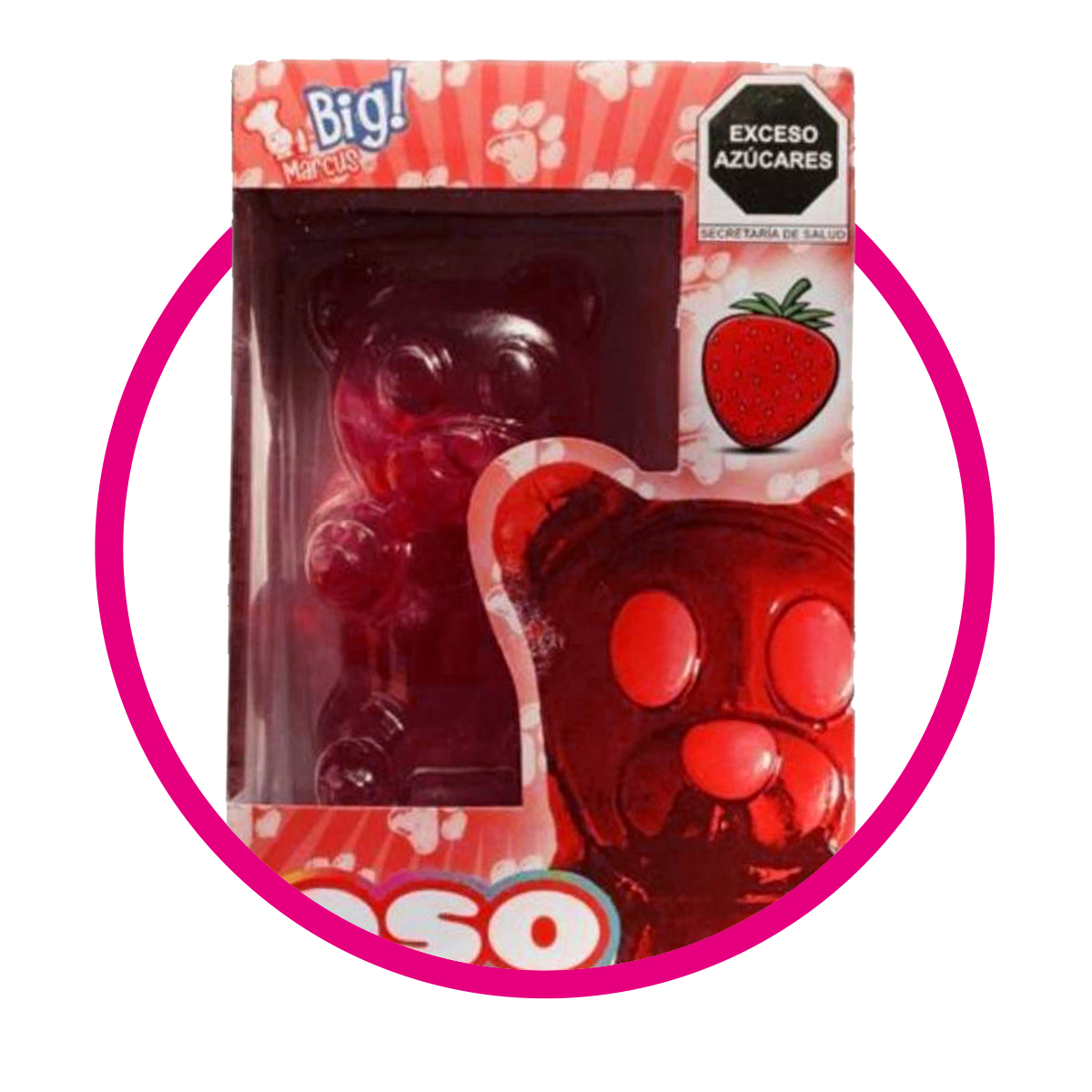 Caja de Big Marcus Osito Strawberry 220 g
