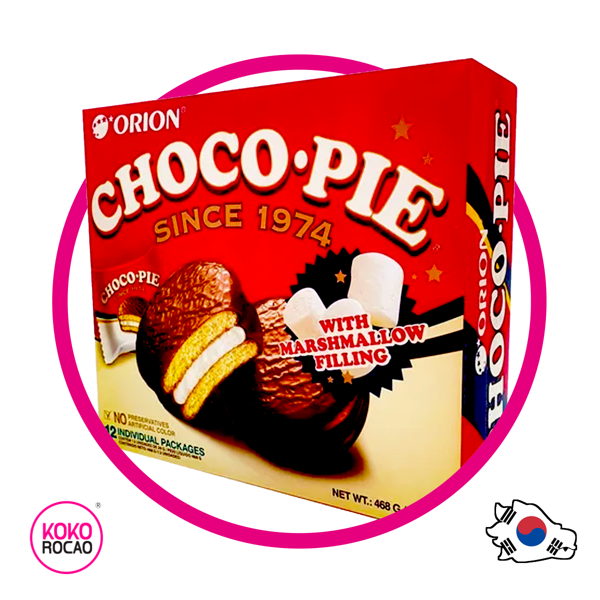 Paquete de Orion Chocopie 468 g