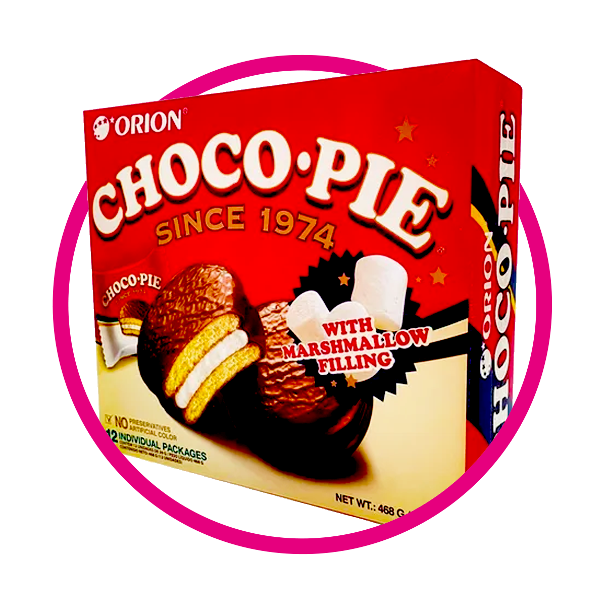Paquete de Orion Chocopie 468 g