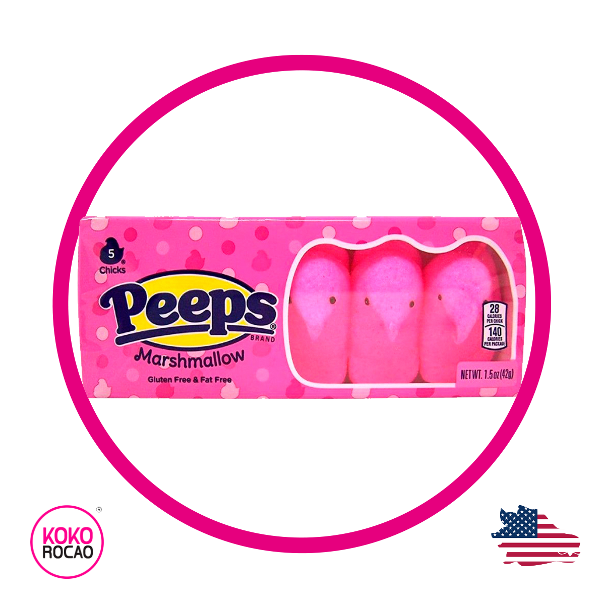 Caja de Peeps Pink Marshmellow 42 g