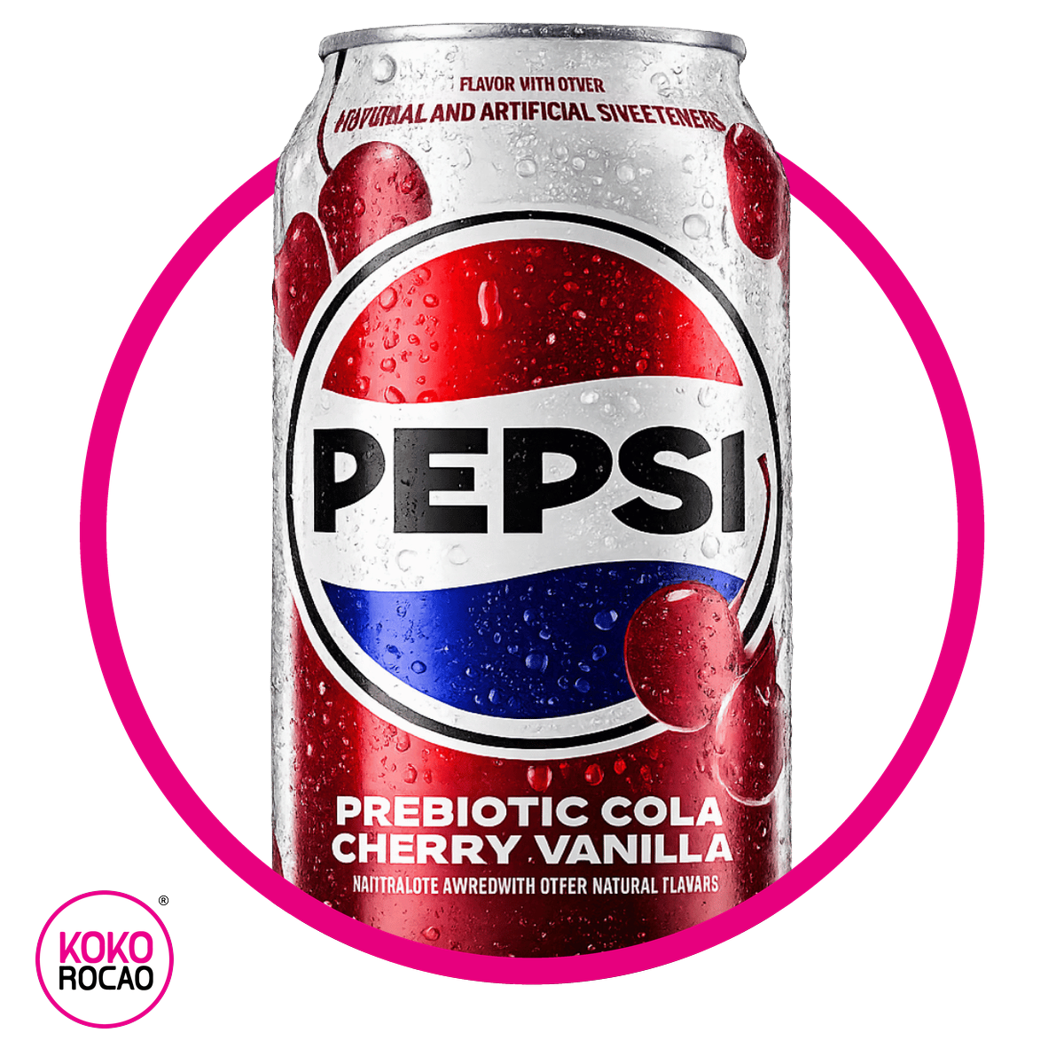 Lata de Pepsi Cherry Prebiotic 355 ml