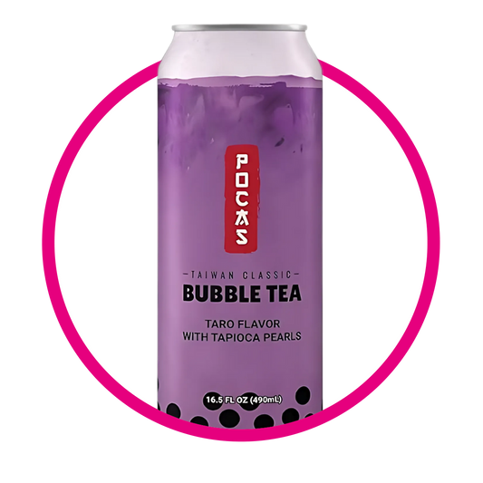 Lata de Pocas Bubble Tea Taro 490 ml