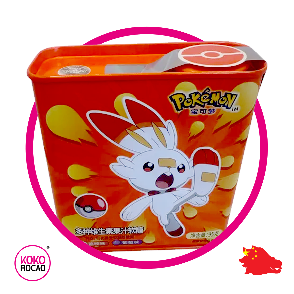 Lata de Pokemon Scorbunny Lychee/Berry 95 g
