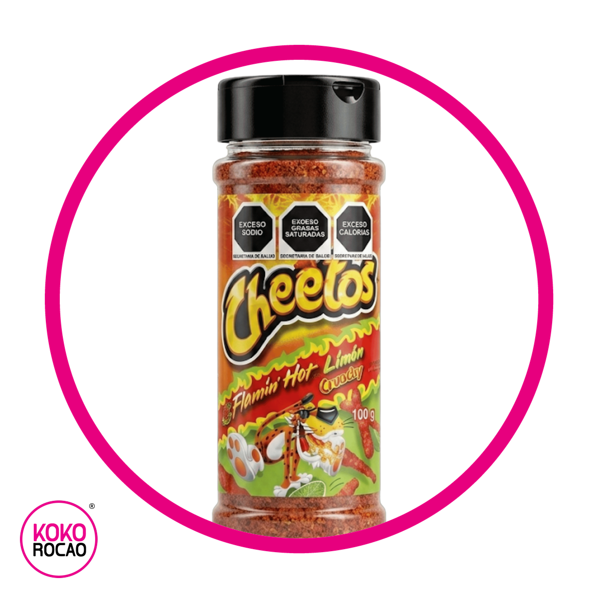 Bote de Polvo Cheetos Flamin Hot Limon Powder 100 g