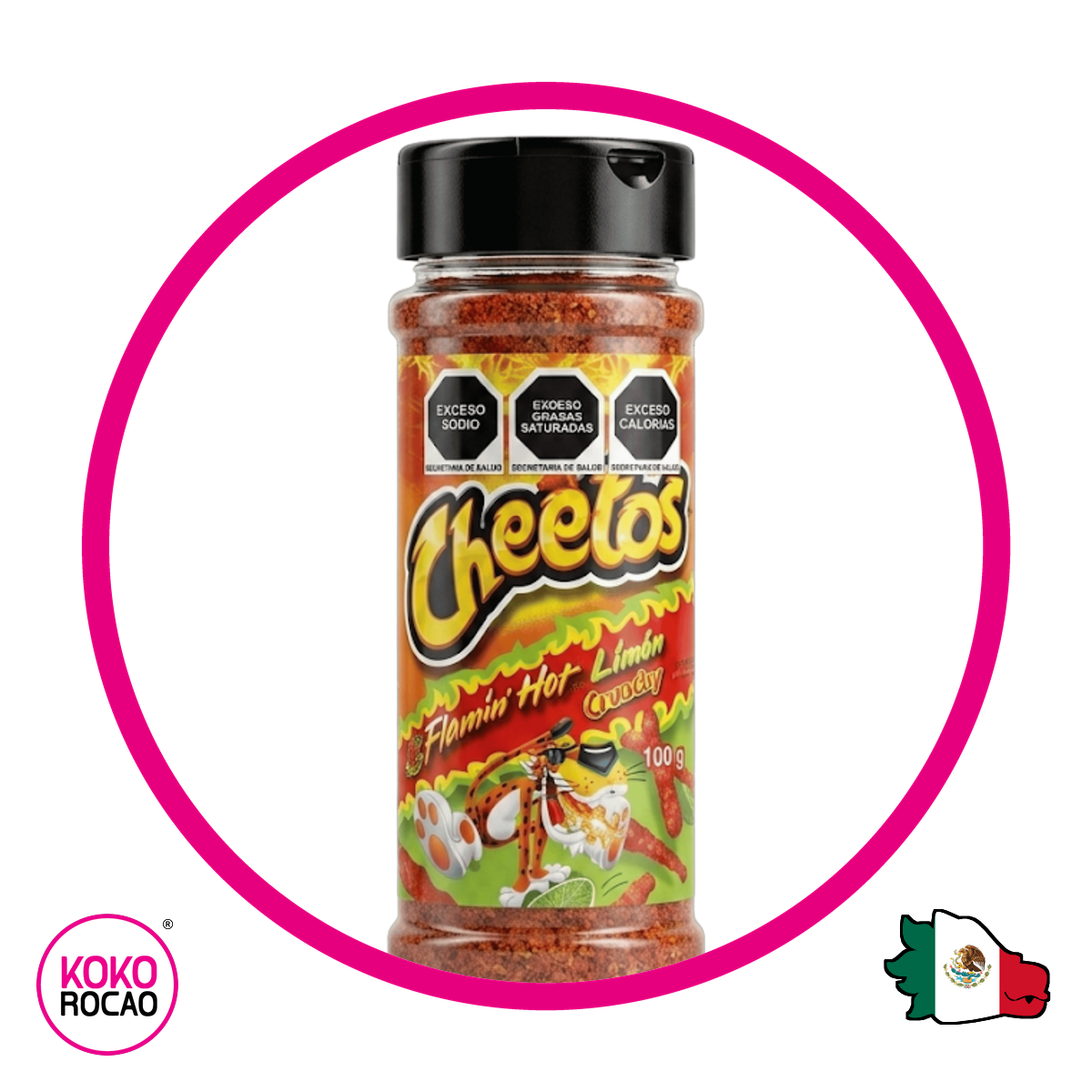 Bote de Polvo Cheetos Flamin Hot Limon Powder 100 g