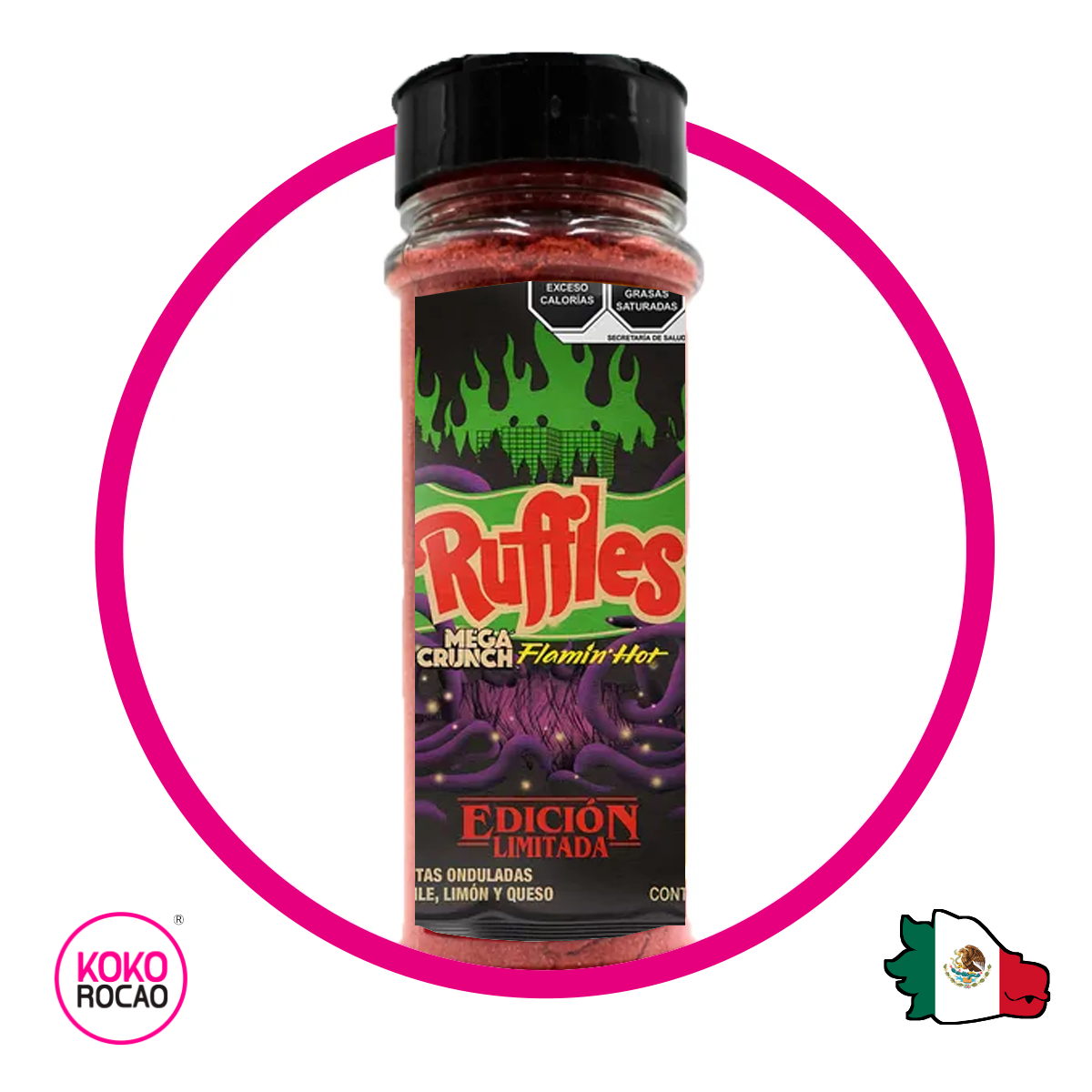 Bote de Polvo Ruffles Mega Crunch Stranger Things 100 g